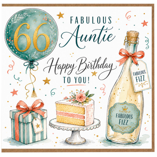 66th Birthday Auntie Card