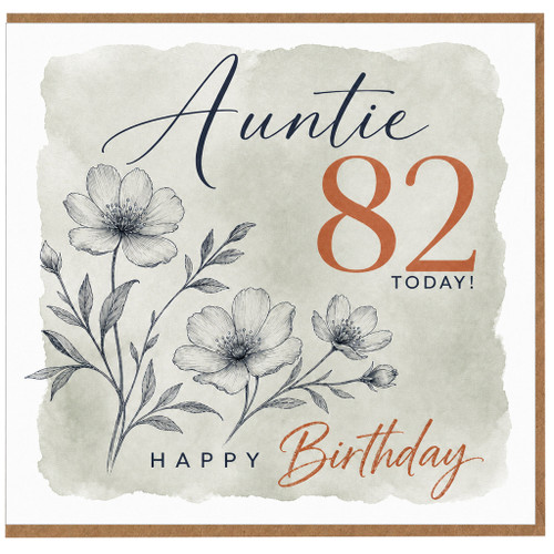 Auntie 82nd Birthday Card, Happy Birthday Auntie 82 Today