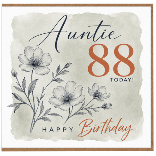 Auntie 88th Birthday Card
