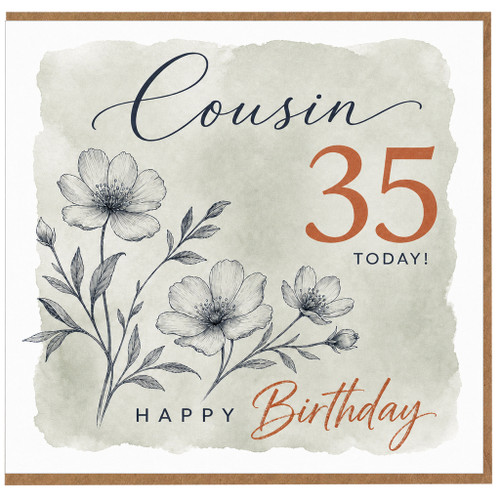 Cousin 35th Birthday Card