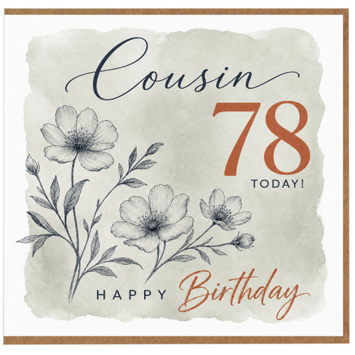 Cousin 78th Birthday Card