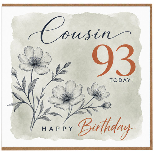 Cousin 93rd Birthday Card