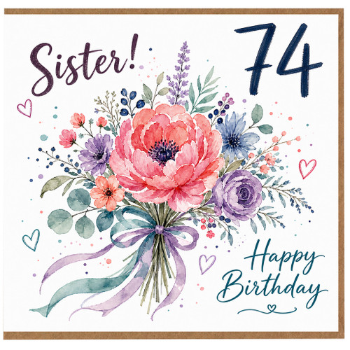 Sister 74th Birthday Card