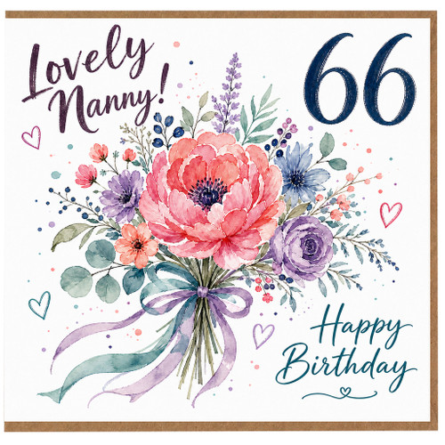 Nanny 66th Birthday Card