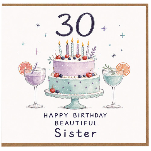 30th Birthday Sister Card