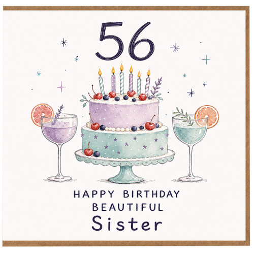 56th Birthday Sister Card