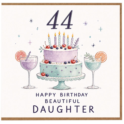 44th Birthday Daughter Card, Happy Birthday Beautiful Daughter Card