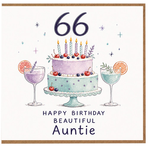 66th Birthday Auntie Card