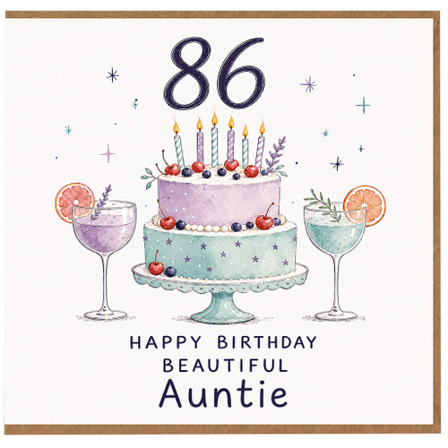 86th Birthday Card for Auntie