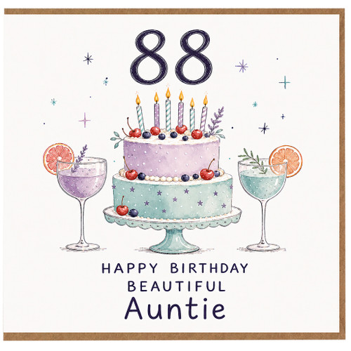 Auntie 88th Birthday Card