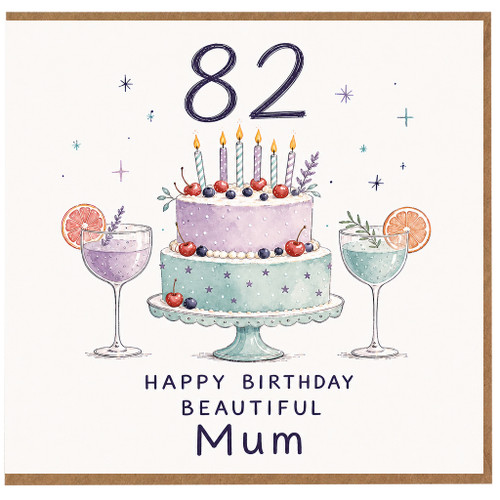 82nd Birthday Card for Mum, Happy Birthday Beautiful Mum Card