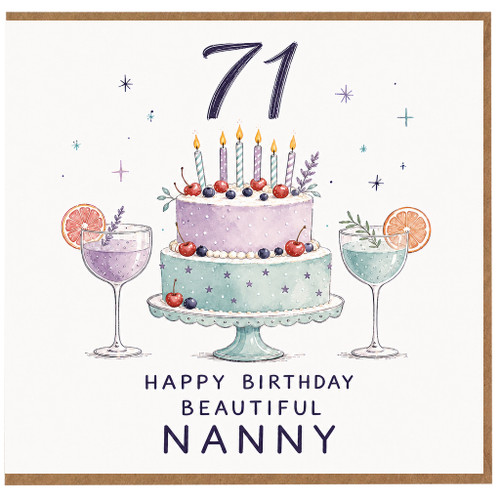 Nanny 71st Birthday Card, Happy Birthday Beautiful Nanny Card