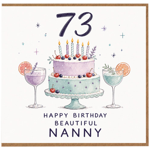 Nanny 73rd Birthday Card, Happy Birthday Beautiful Nanny Card