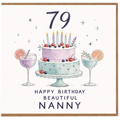 Nanny 79th Birthday Card, Happy Birthday Beautiful Nanny Card