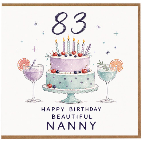 Nanny 83rd Birthday Card, Happy Birthday Beautiful Nanny Card