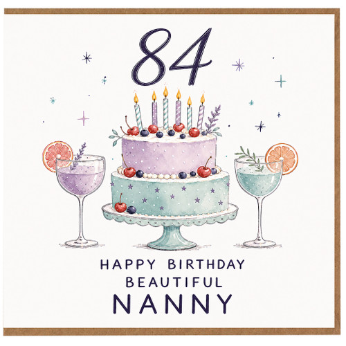 Nanny 84th Birthday Card, Happy Birthday Beautiful Nanny Card