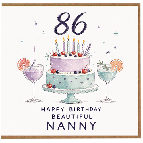 Nanny 86th Birthday Card, Happy Birthday Beautiful Nanny Card