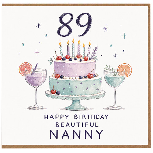 Nanny 89th Birthday Card, Happy Birthday Beautiful Nanny Card