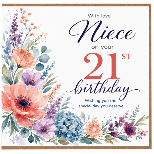 Niece 21st Birthday Card