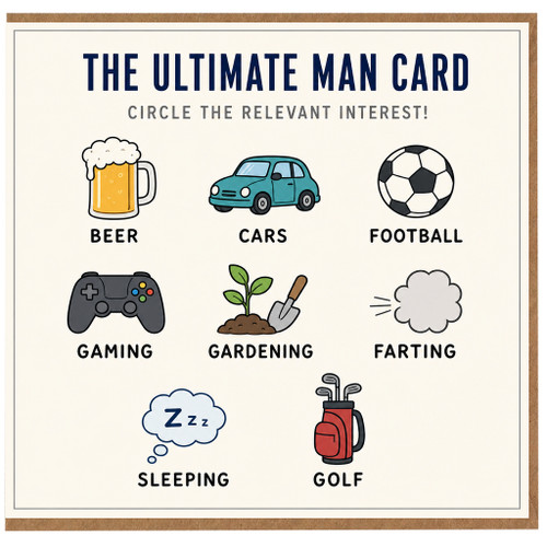 Birthday Card, Funny Man Card for Him