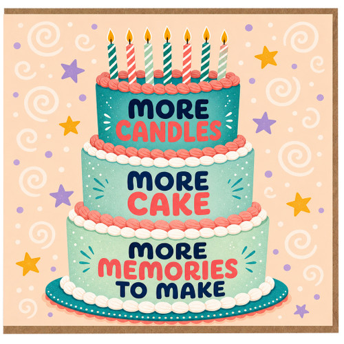 Birthday Card, More Candles More Cake More Memories to Make Card