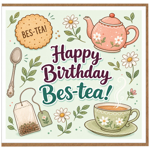 Birthday Card, Tea Lover Birthday Card