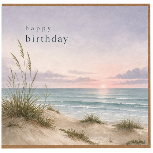 Birthday Card, Happy Birthday Beach Scene Card