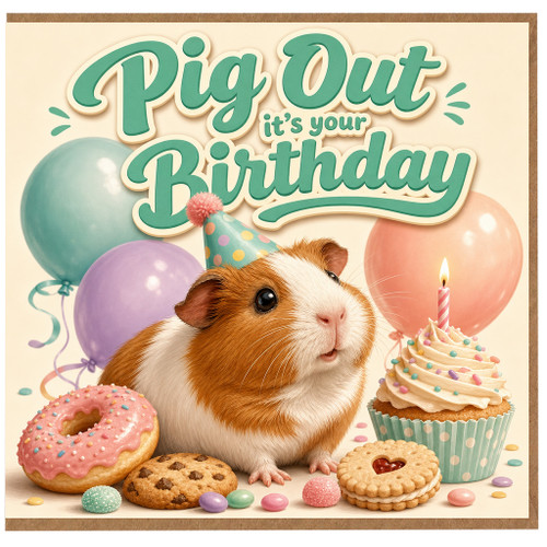 Birthday Card, Pig Out It’s Your Birthday Card