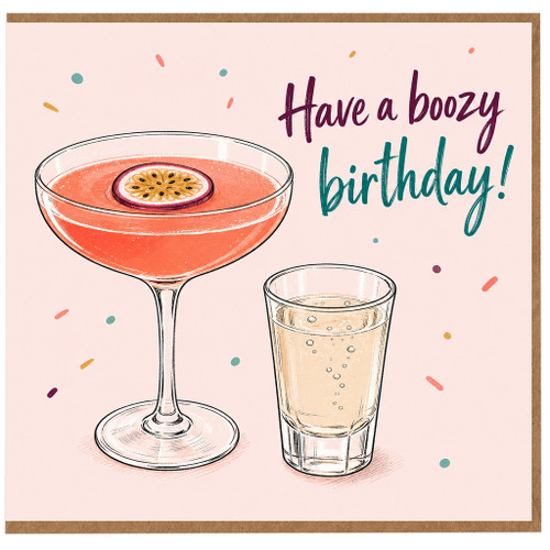 Birthday Card, Have a Boozy Birthday Cocktail Design