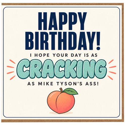 Birthday Card, Funny Happy Birthday Card with Cracking Joke Design