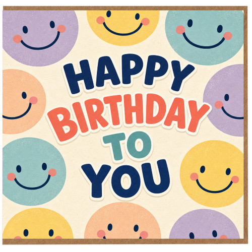 Birthday Card, Cute Smiling Face Birthday Card