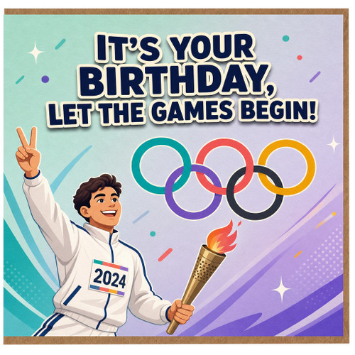 Birthday Card, It’s Your Birthday Let the Games Begin Sports Card