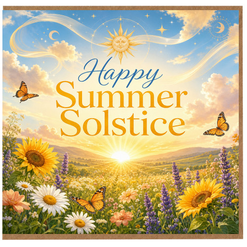 Birthday Card, Happy Summer Solstice Greeting Card
