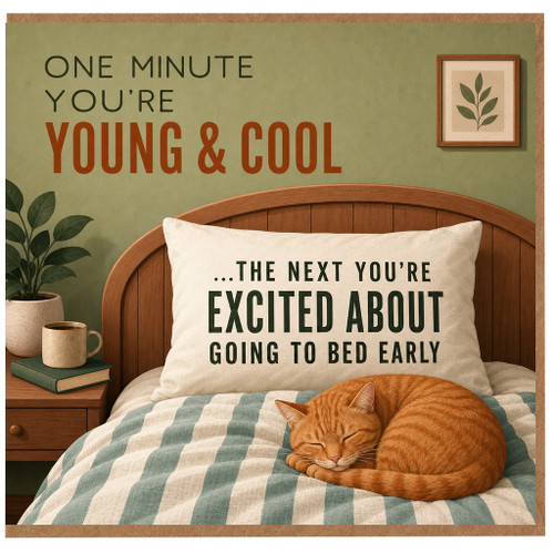 Birthday Card, Excited About Going To Bed Early Card