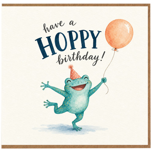Birthday Card, Funny Frog Birthday Card