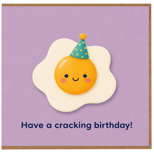 Birthday Card, - Have a Cracking Birthday Cute Egg Party Design