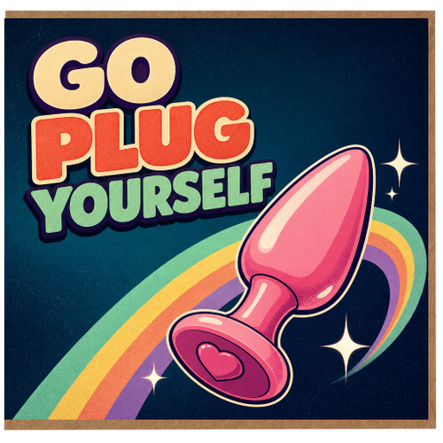 Birthday Card, Funny Go Plug Yourself Card