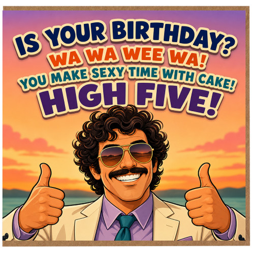 Birthday Card, Is Your Birthday? Wa Wa Wee Wa High Five Card
