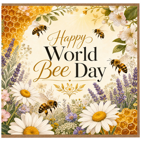Birthday Card, Happy World Bee Day Greeting Card