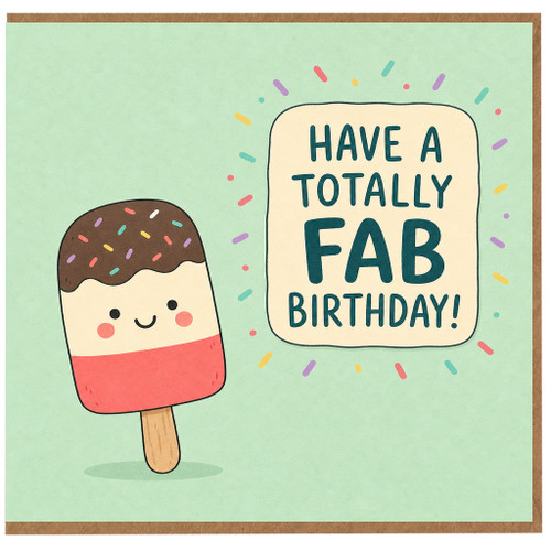 Birthday Card, Cute Ice Lolly Birthday Card