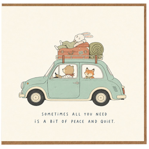 Birthday Card, Cute Animal Travel Greeting Card