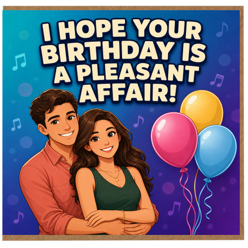 Birthday Card, I Hope Your Birthday Is a Pleasant Affair Card