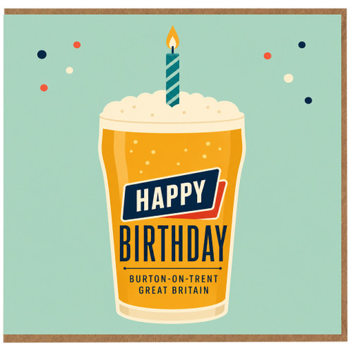 Birthday Card, Beer Glass Birthday Card