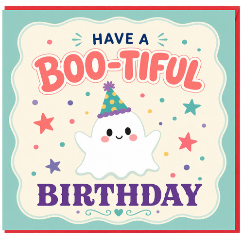 Birthday Card, Have a Boo - tiful Birthday Ghost Party Card