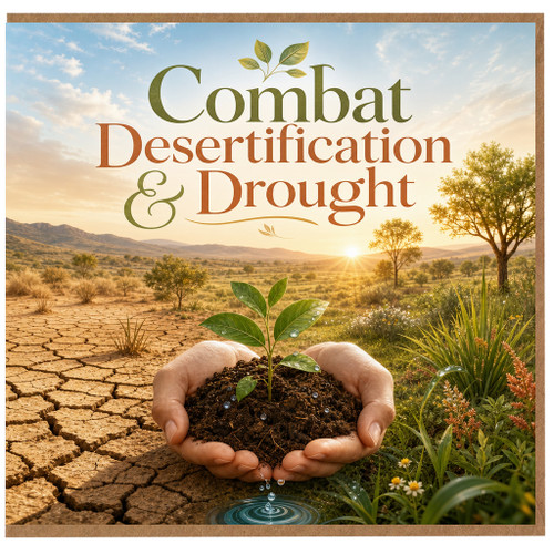 Birthday Card, Combat Desertification & Drought Greeting Card