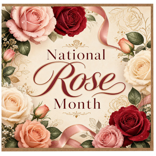 Birthday Card, Floral Rose Greeting Card