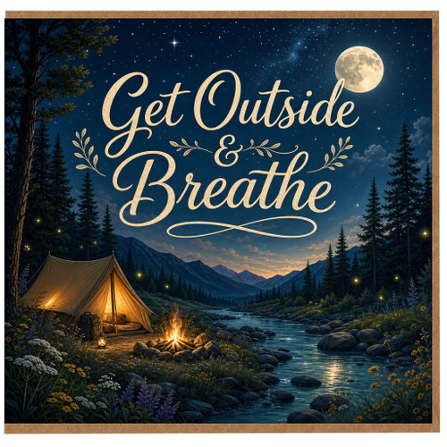 Birthday Card, Camping Greeting Card, Outdoor Adventure Card