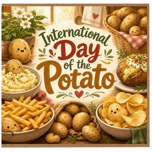 Birthday Card, International Day of the Potato Card