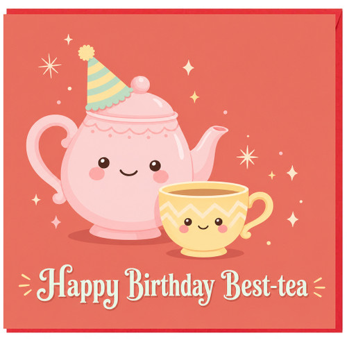 Birthday Card, Best - tea Tea Pun Birthday Card