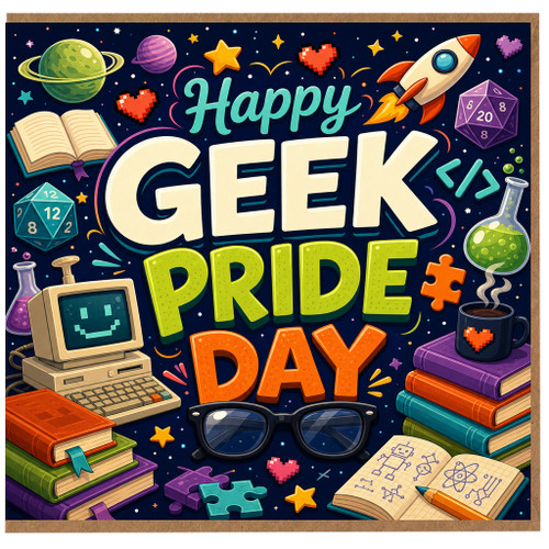 Birthday Card, Happy Geek Pride Day Card